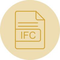 IFC File Format Line Yellow Circle Icon vector