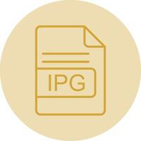 IPG File Format Line Yellow Circle Icon vector