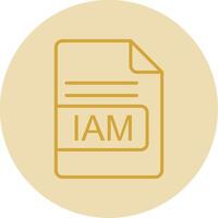 IAM File Format Line Yellow Circle Icon vector