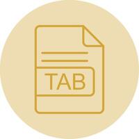 TAB File Format Line Yellow Circle Icon vector