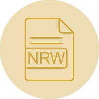 nrw archivo formato línea amarillo circulo icono vector