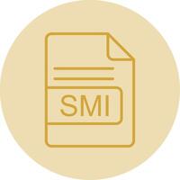 smi archivo formato línea amarillo circulo icono vector