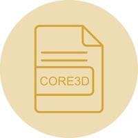 core3d archivo formato línea amarillo circulo icono vector