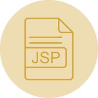 jsp archivo formato línea amarillo circulo icono vector