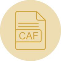 CAF File Format Line Yellow Circle Icon vector