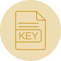 KEY File Format Line Yellow Circle Icon vector