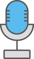 Microphone Line Filled Light Icon vector