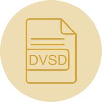 DVSD File Format Line Yellow Circle Icon vector