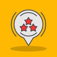 Star Filled Shadow Icon vector
