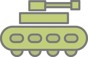 Tank Line Filled Light Icon vector