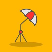 Umbrella Filled Shadow Icon vector