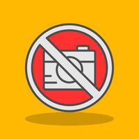 No Photo Filled Shadow Icon vector