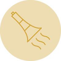 Trumpet Line Yellow Circle Icon vector