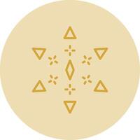 Firework Line Yellow Circle Icon vector