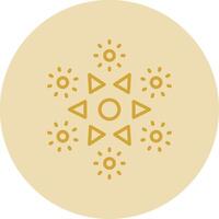 Firework Line Yellow Circle Icon vector