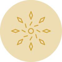 Firework Line Yellow Circle Icon vector