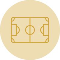 fútbol campo línea amarillo circulo icono vector