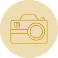 fotografía línea amarillo circulo icono vector
