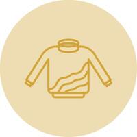 Sweater Line Yellow Circle Icon vector