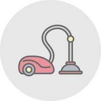 Vacuum Cleaner Line Filled Light Icon vector