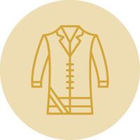 Coat Line Yellow Circle Icon vector