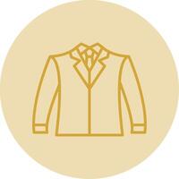 Suit Line Yellow Circle Icon vector