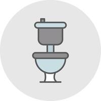 Toilet Line Filled Light Icon vector