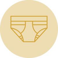 Underwear Line Yellow Circle Icon vector