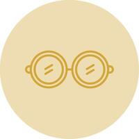 Sunglasses Line Yellow Circle Icon vector