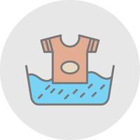 Wash Line Filled Light Icon vector