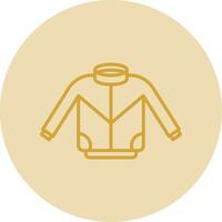 Jacket Line Yellow Circle Icon vector