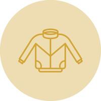 chaqueta línea amarillo circulo icono vector