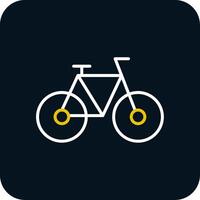 Bicycle Line Red Circle Icon vector