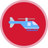 Helicopter Flat Multi Circle Icon vector