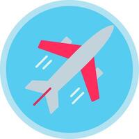 Plane Flat Multi Circle Icon vector