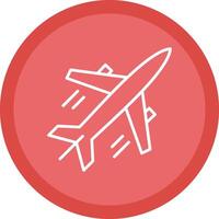 Plane Line Multi Circle Icon vector