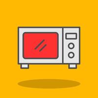 Microwave Filled Shadow Icon vector