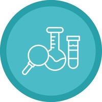 Chemical Analysis Line Multi Circle Icon vector