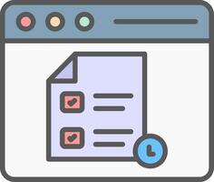 Exam Line Filled Light Icon vector