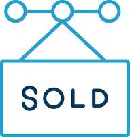 Sold Line Blue Two Color Icon vector