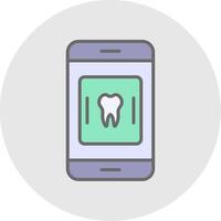 Medical App Line Filled Light Icon vector