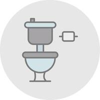 Toilet Line Filled Light Icon vector