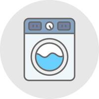 Washing Machine Line Filled Light Icon vector