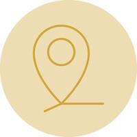 Location Line Yellow Circle Icon vector