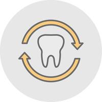 Tooth Line Filled Light Icon vector