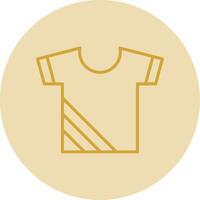 Shirt Line Yellow Circle Icon vector