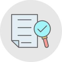 Report Line Filled Light Icon vector