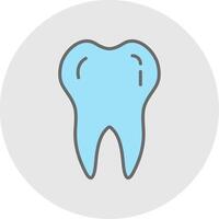 Tooth Line Filled Light Icon vector