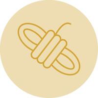 Rope Line Yellow Circle Icon vector