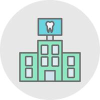 Dental Care Line Filled Light Icon vector